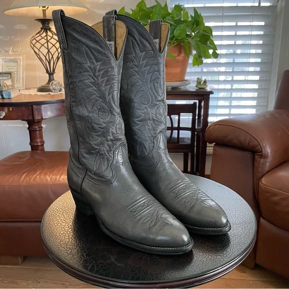 Nocona | Shoes | Nocona Boots Gray Leather Western Boots 
